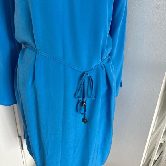 JOIE Motega Tie-Waist Silk Blue Dress X Small NWOT - Picture 9 of 12